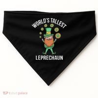 World's Tallest Leprechaun Saint Patrick's Day Gift USA-Made Doggie Bandana thumb 0