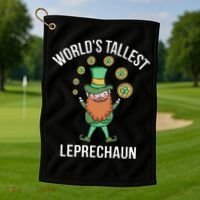 World's Tallest Leprechaun Saint Patrick's Day Gift Golf Towel thumb 1