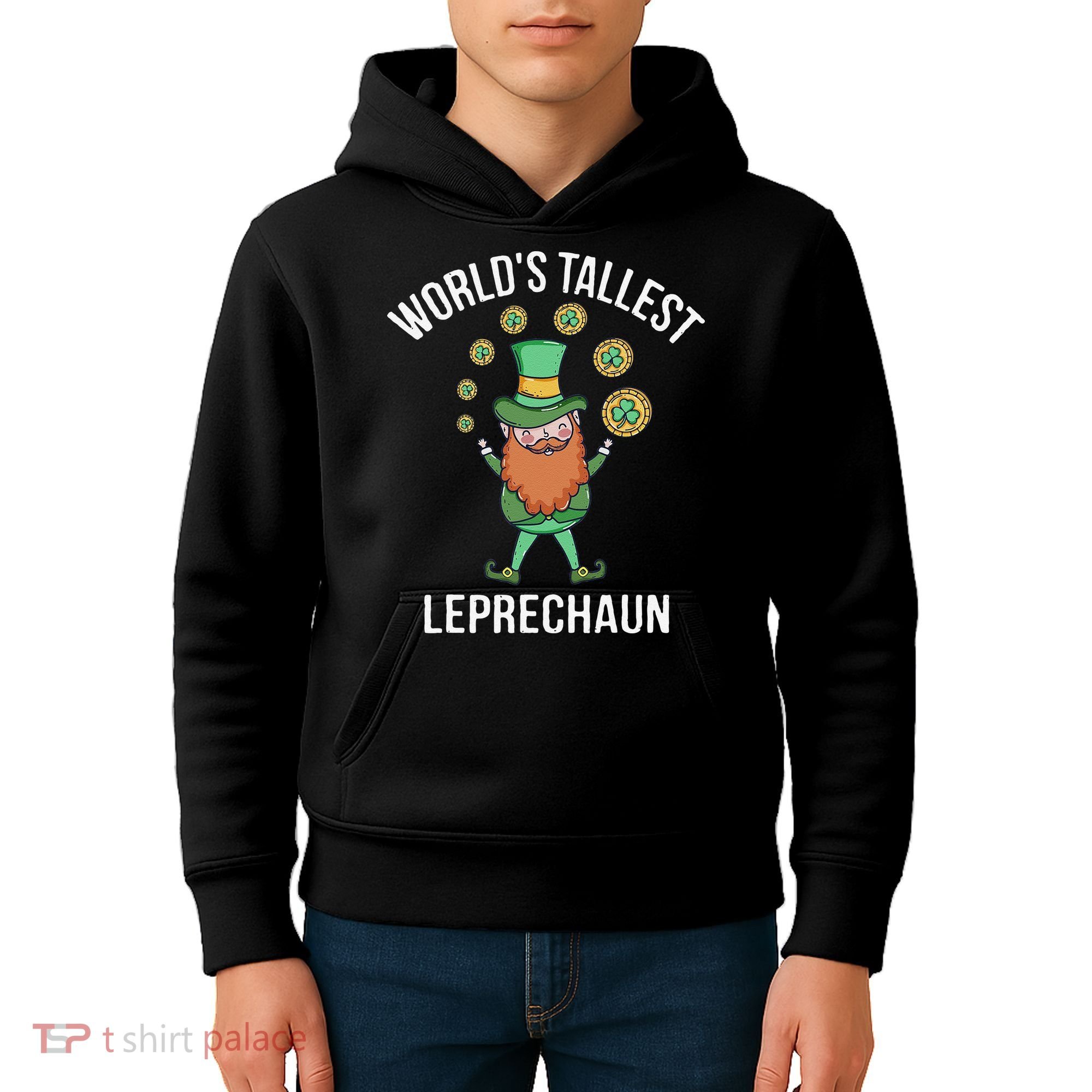 World's Tallest Leprechaun Saint Patrick's Day Gift Kids Hoodie