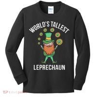 World's Tallest Leprechaun Saint Patrick's Day Gift Kids Long Sleeve Shirt thumb 0
