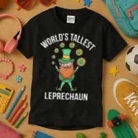 World's Tallest Leprechaun Saint Patrick's Day Gift Kids T-Shirt thumb 3