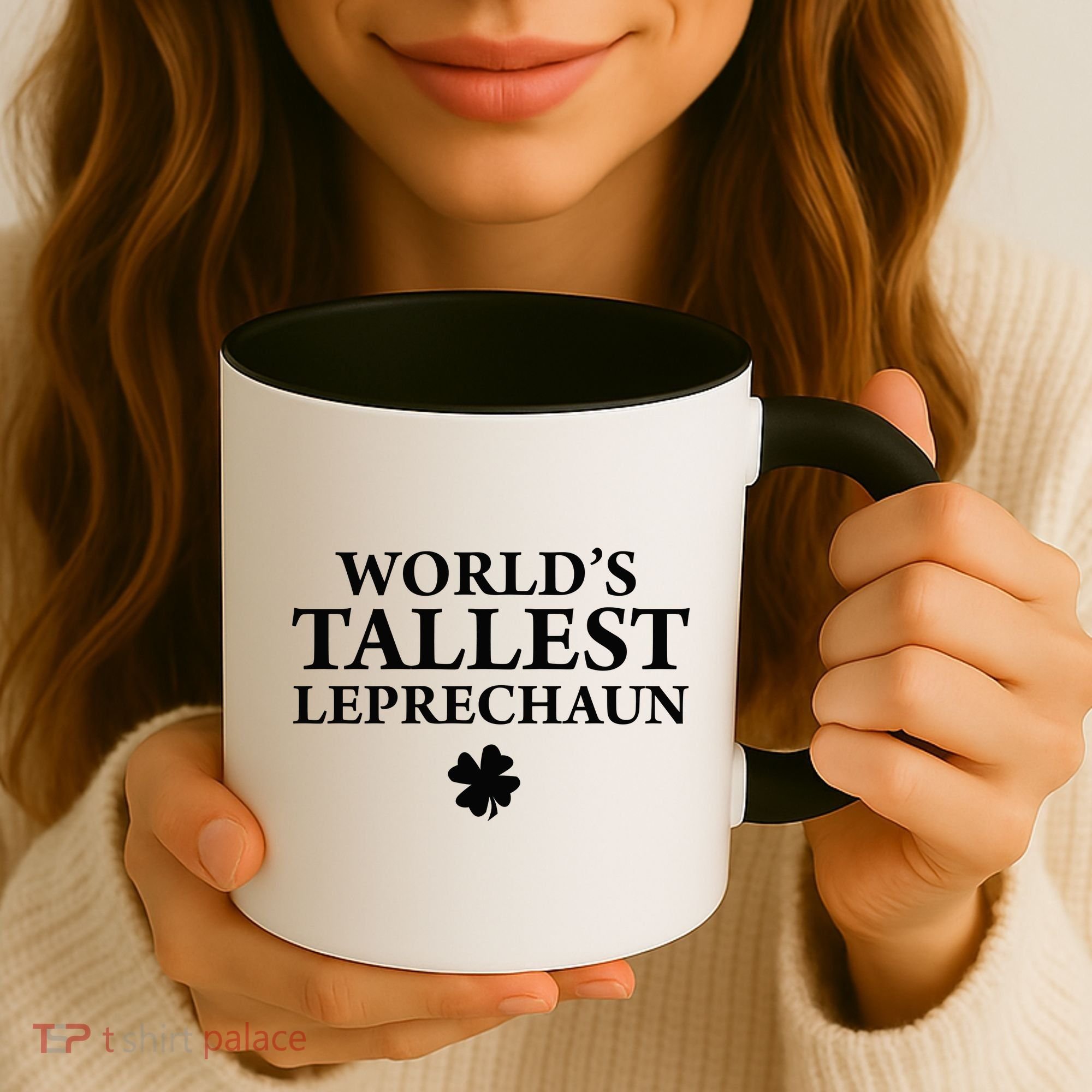 WorldS Tallest Leprechaun Clover Funny St Patricks Day Coffee Mug