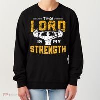 Workout The Lord Is My Strength Funny Christian Gym Women's Sweatshirt thumb 0