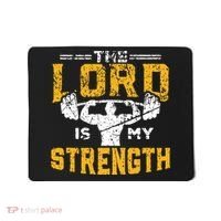 Workout The Lord Is My Strength Funny Christian Gym Mousepad thumb 0