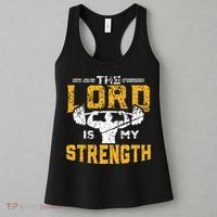 Workout The Lord Is My Strength Funny Christian Gym Women's Tank Top thumb 3