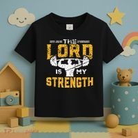 Workout The Lord Is My Strength Funny Christian Gym Toddler T-Shirt thumb 3