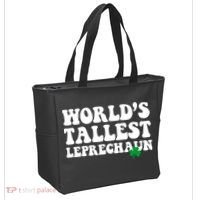 Worlds Tallest Leprechaun St Patricks Clover Tote Bag thumb 2