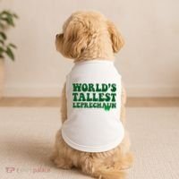 Worlds Tallest Leprechaun St Patricks Clover Doggie Tank thumb 2
