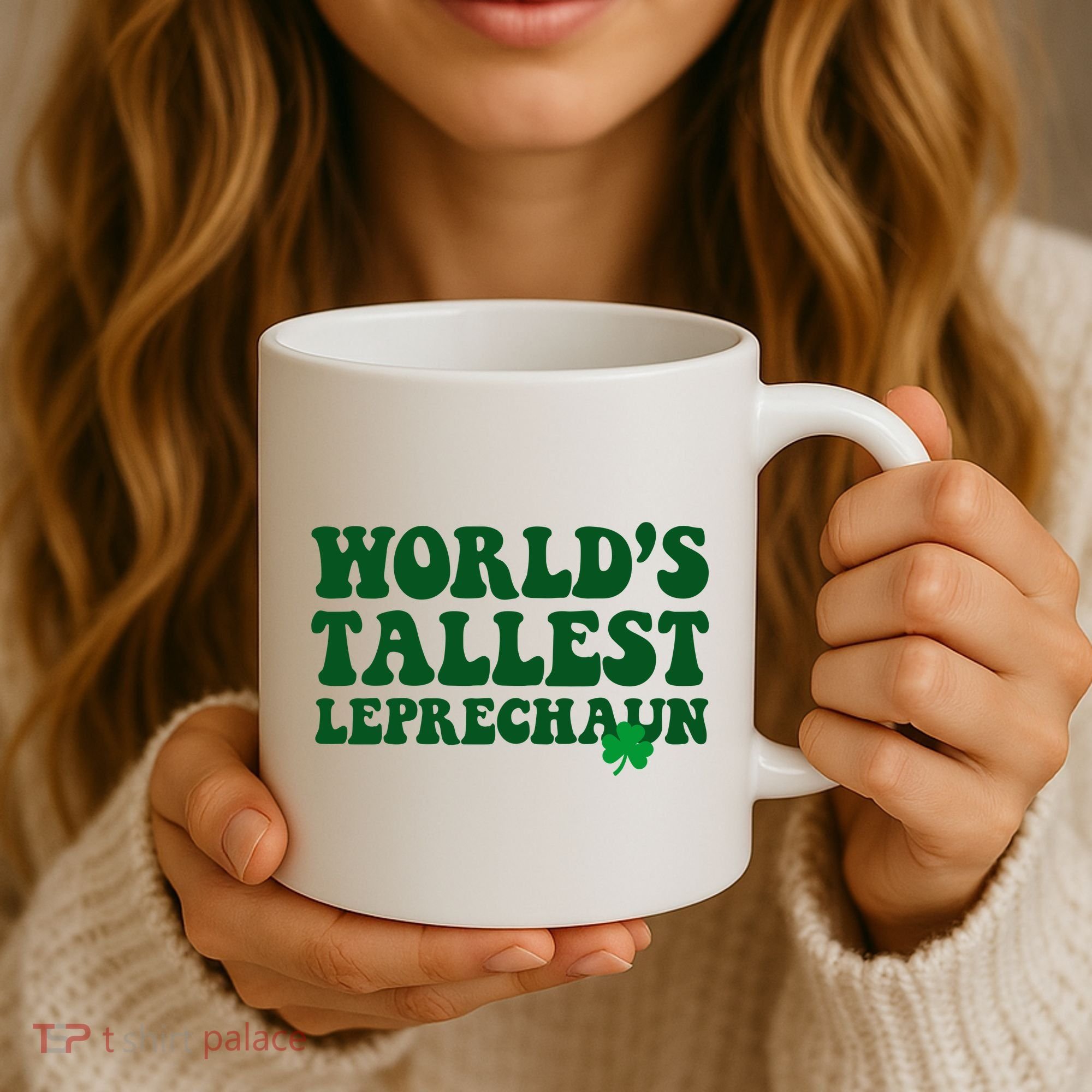 Worlds Tallest Leprechaun St Patricks Clover Coffee Mug