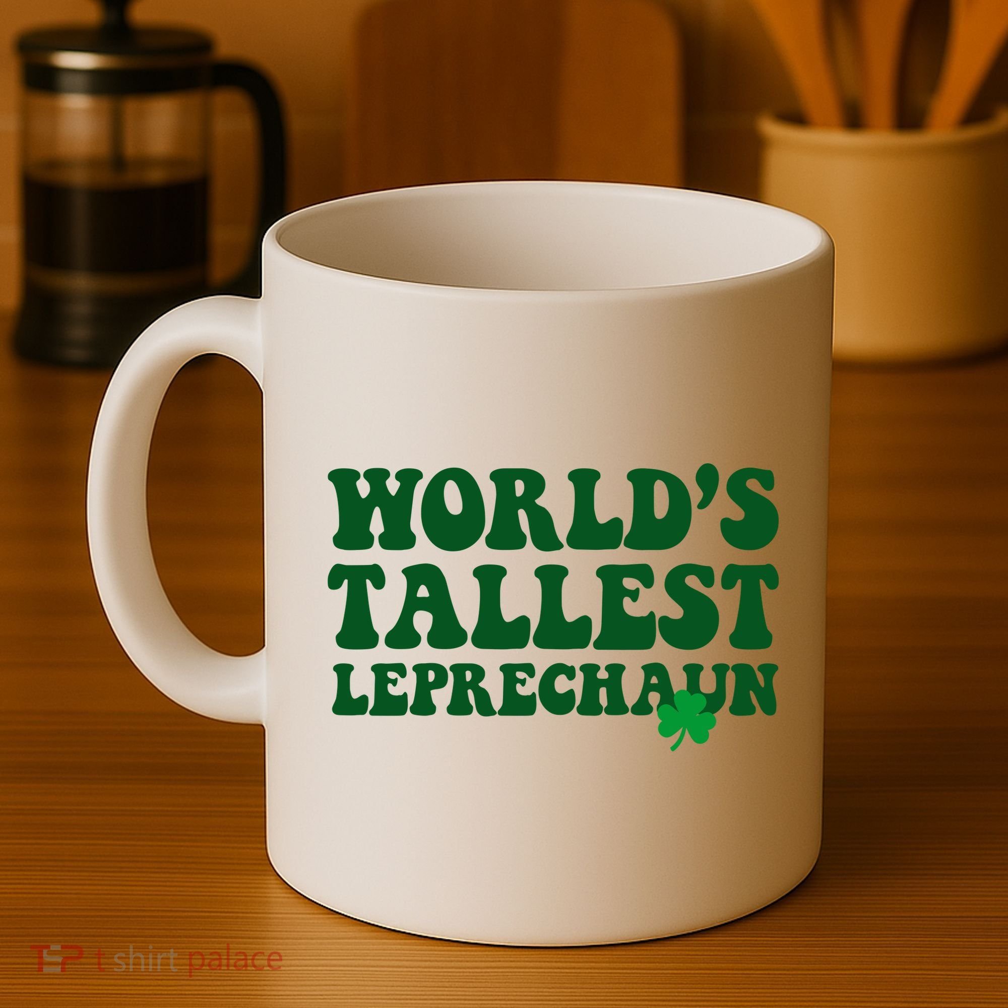 Worlds Tallest Leprechaun St Patricks Clover Coffee Mug