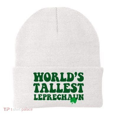 Worlds Tallest Leprechaun St Patricks Clover Beanie