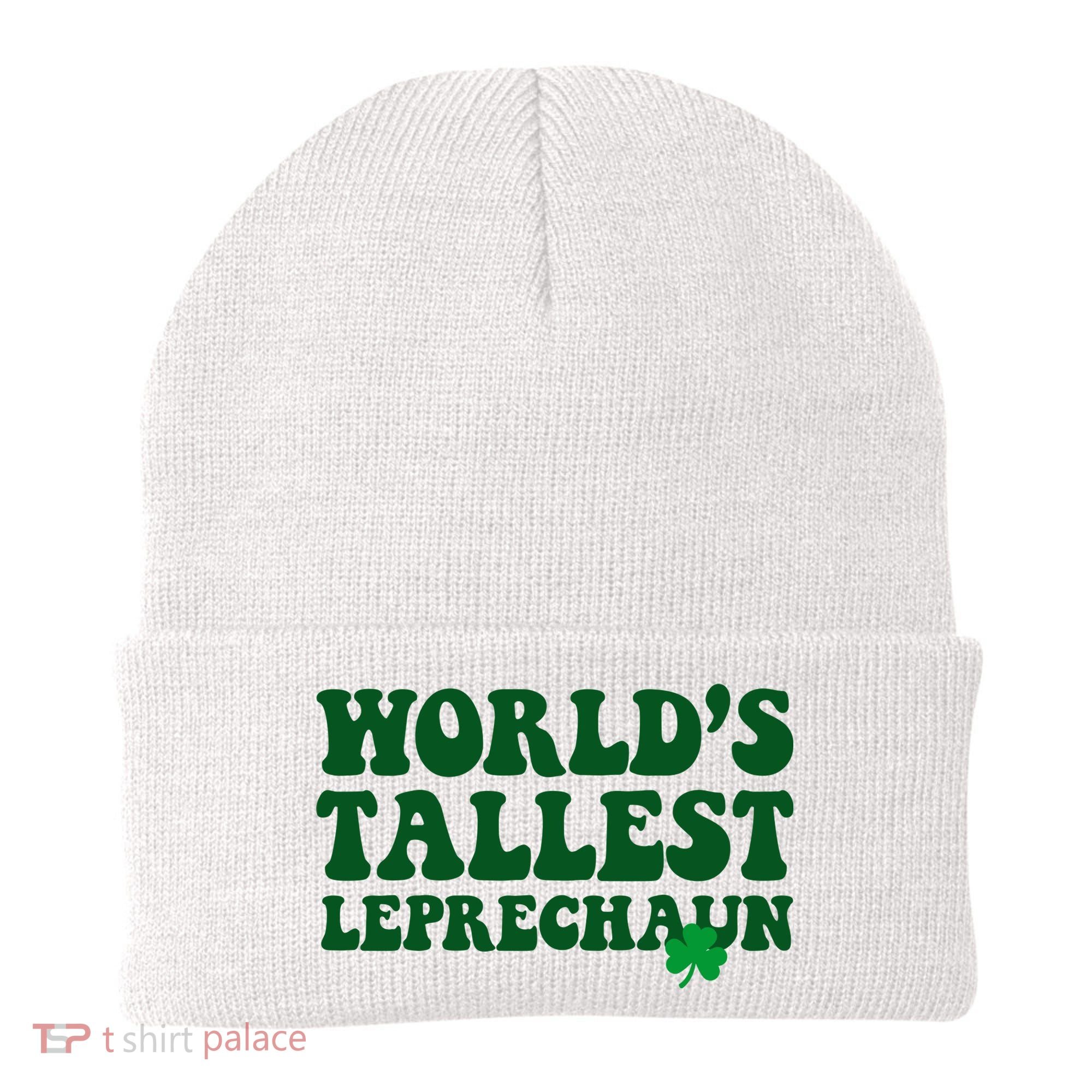 Worlds Tallest Leprechaun St Patricks Clover Beanie