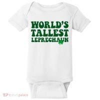 Worlds Tallest Leprechaun St Patricks Clover Baby Bodysuit thumb 0