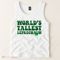 Worlds Tallest Leprechaun St Patricks Clover Tank Top thumb 2