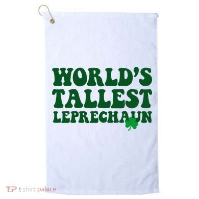 Worlds Tallest Leprechaun St Patricks Clover Golf Towel