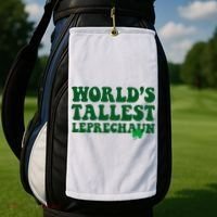 Worlds Tallest Leprechaun St Patricks Clover Golf Towel thumb 2