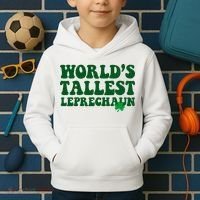 Worlds Tallest Leprechaun St Patricks Clover Kids Hoodie thumb 2