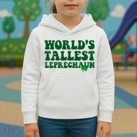 Worlds Tallest Leprechaun St Patricks Clover Kids Hoodie thumb 3