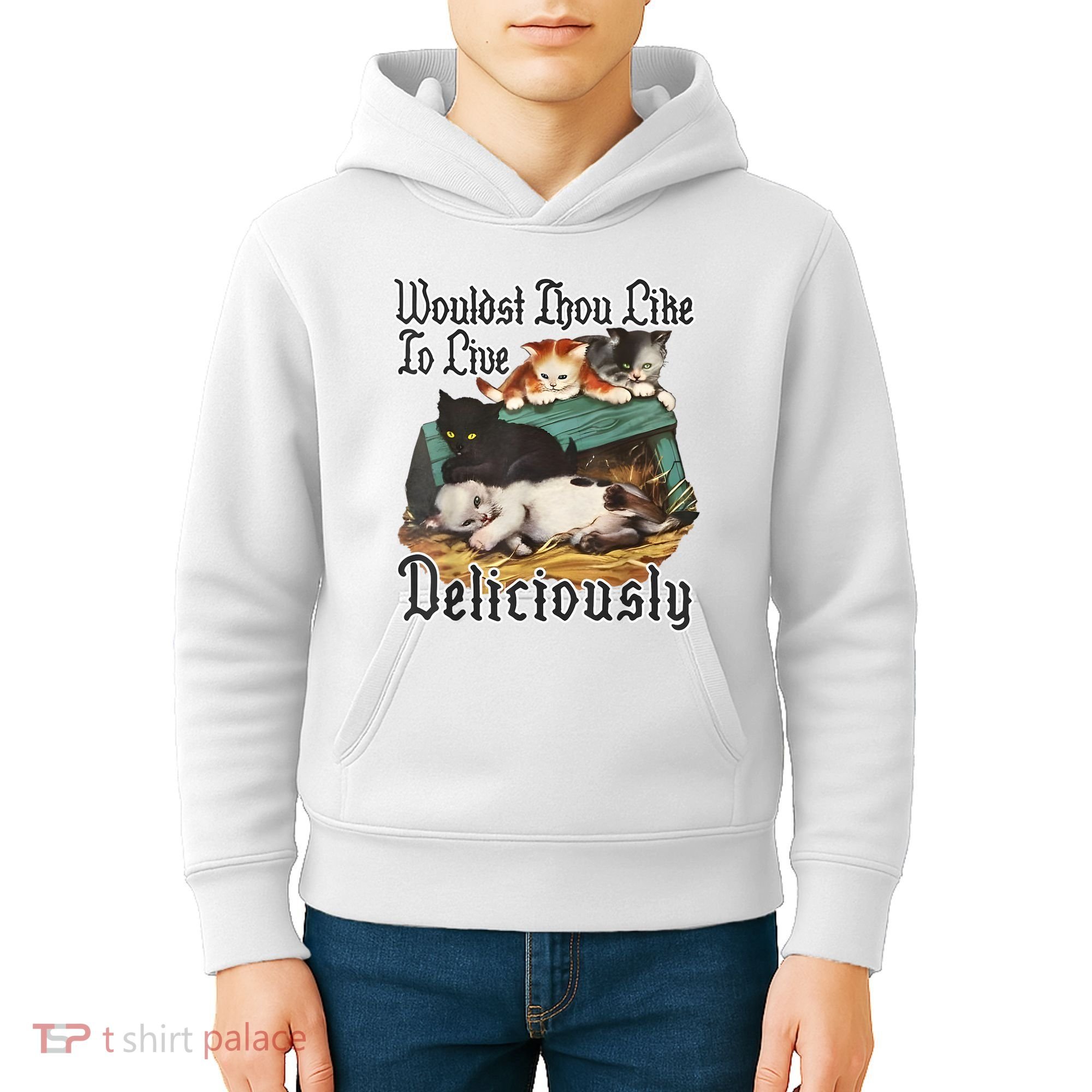 Wouldst Thou Like To Live Deliciously Kids Hoodie