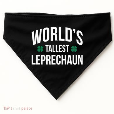 Worlds Tallest Leprechaun St Patricks Day Gift USA-Made Doggie Bandana