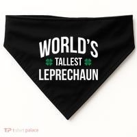Worlds Tallest Leprechaun St Patricks Day Gift USA-Made Doggie Bandana thumb 0