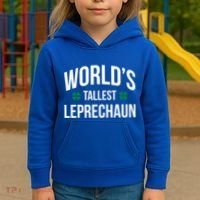 Worlds Tallest Leprechaun St Patricks Day Gift Kids Hoodie thumb 3