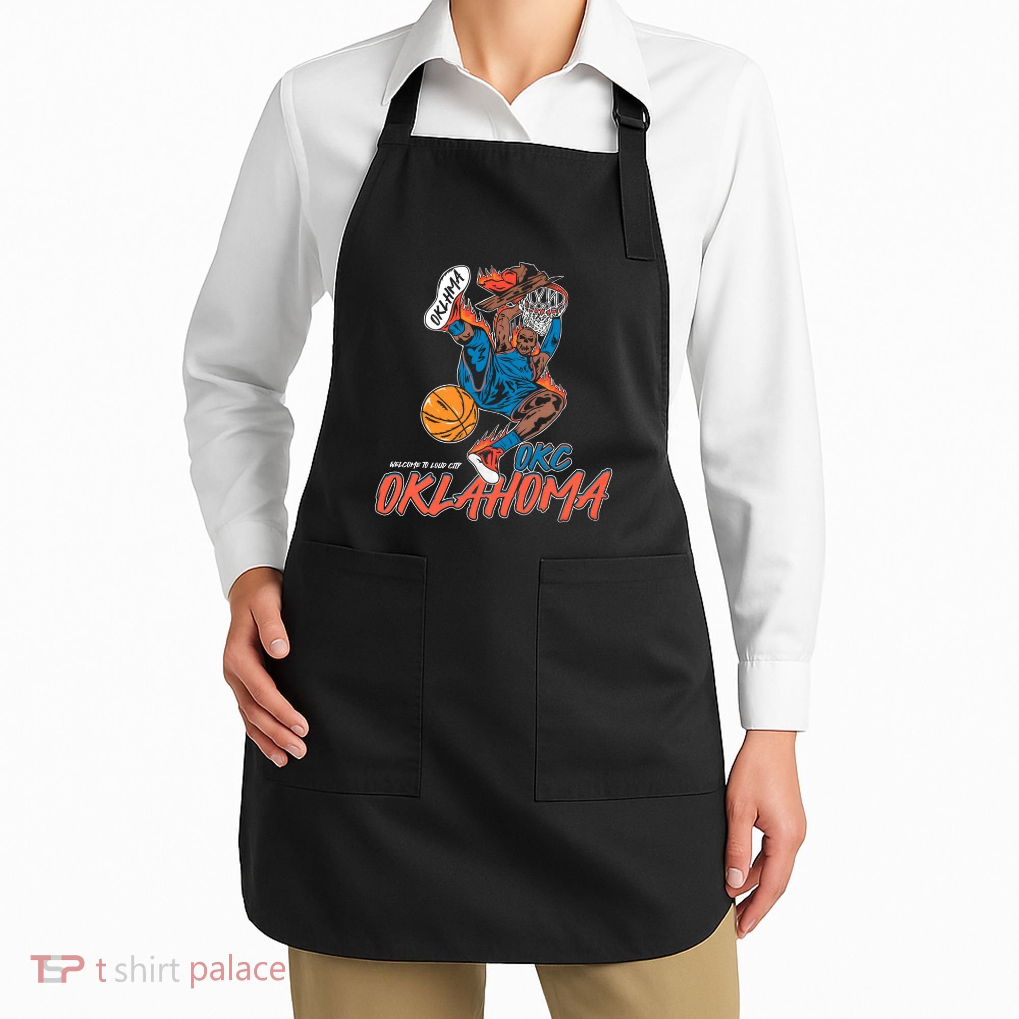 Welcome To Loud City Oklahoma Basketball Apron