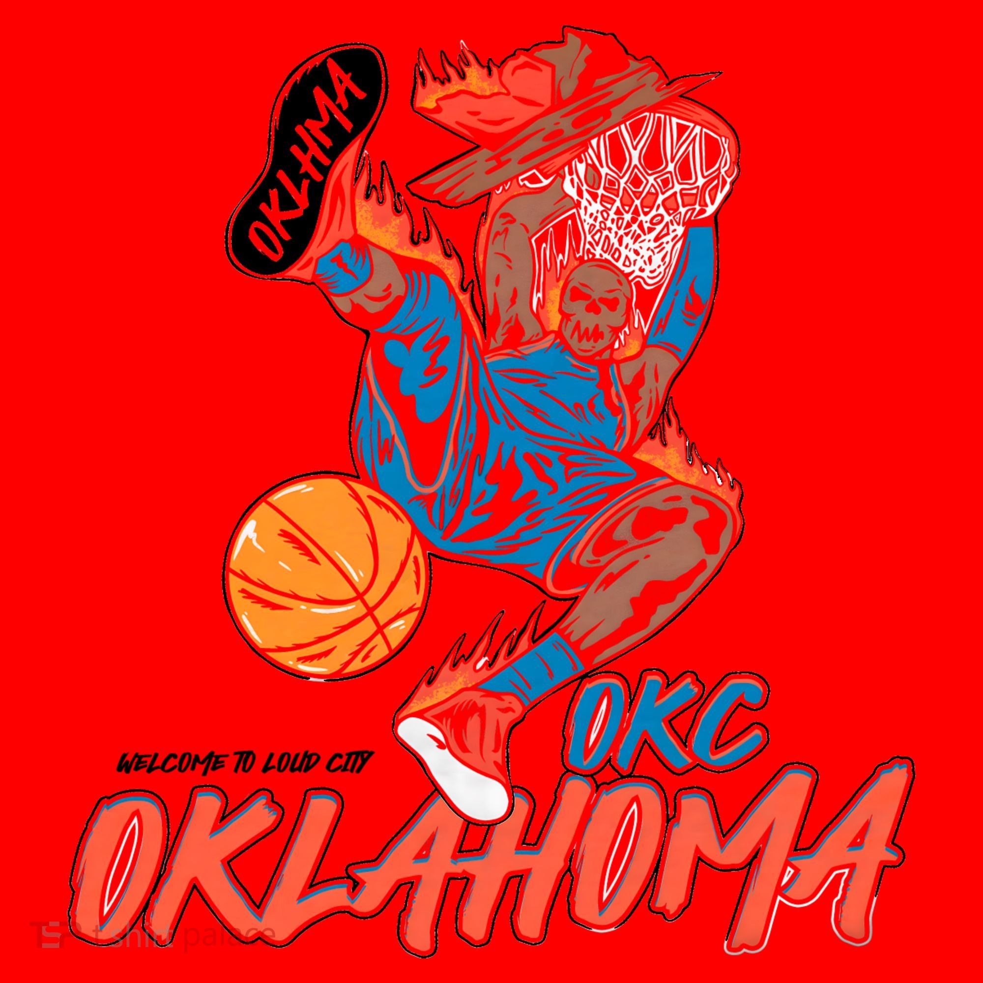 Welcome To Loud City Oklahoma Basketball Santa Hat