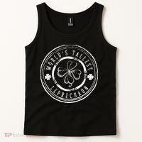 World's Tallest Leprechaun Funny Clovers St Patrick's Day Tank Top thumb 2
