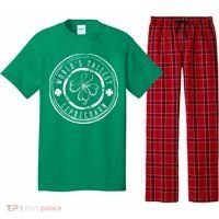 World's Tallest Leprechaun Funny Clovers St Patrick's Day Pajama Set thumb 0
