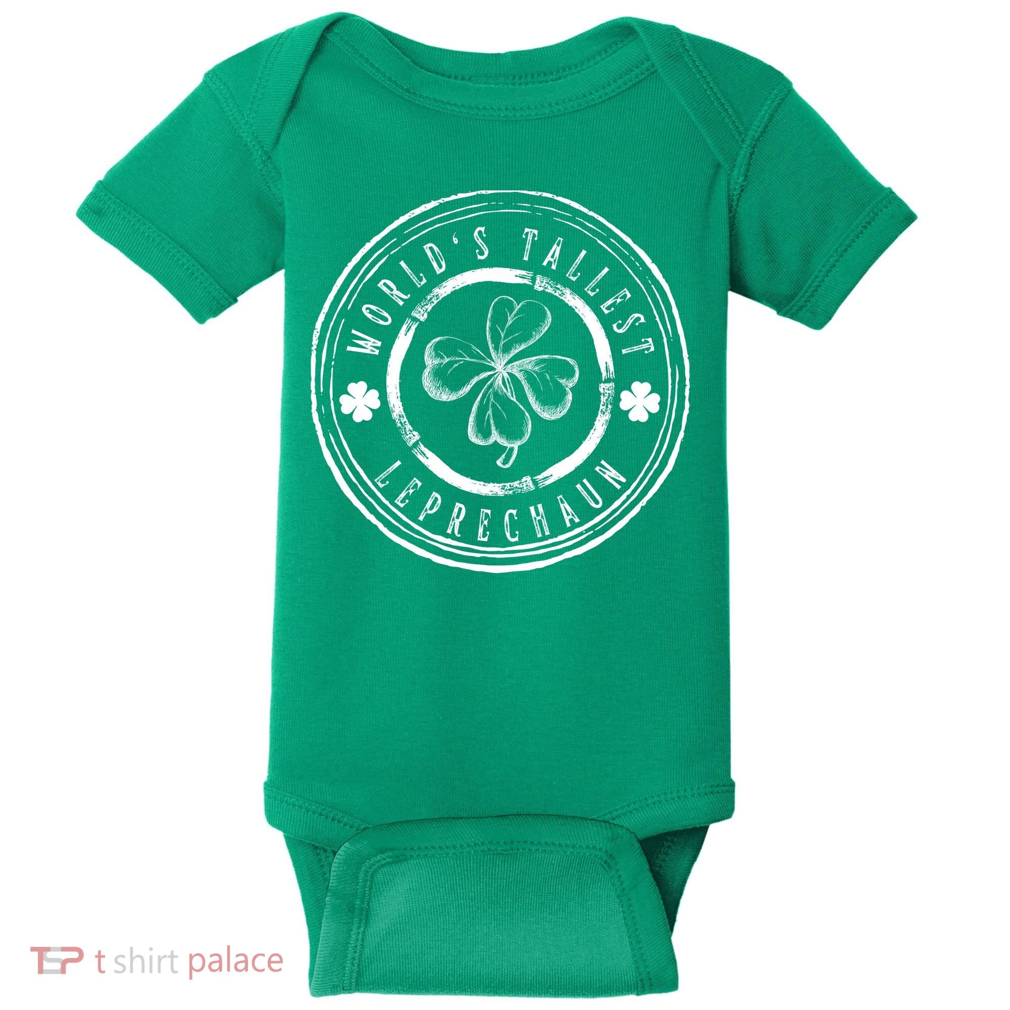 World's Tallest Leprechaun Funny Clovers St Patrick's Day Baby Bodysuit