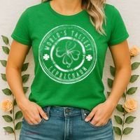 World's Tallest Leprechaun Funny Clovers St Patrick's Day Women's T-Shirt thumb 2
