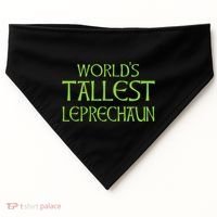 World's Tallest Leprechaun Funny Saint Patrick's Day USA-Made Doggie Bandana thumb 0