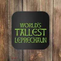 World's Tallest Leprechaun Funny Saint Patrick's Day Coaster thumb 0