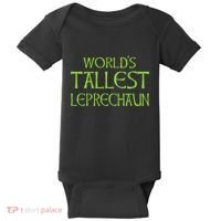 World's Tallest Leprechaun Funny Saint Patrick's Day Baby Bodysuit thumb 0