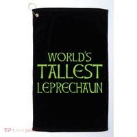 World's Tallest Leprechaun Funny Saint Patrick's Day Golf Towel thumb 0