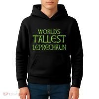 World's Tallest Leprechaun Funny Saint Patrick's Day Kids Hoodie thumb 4
