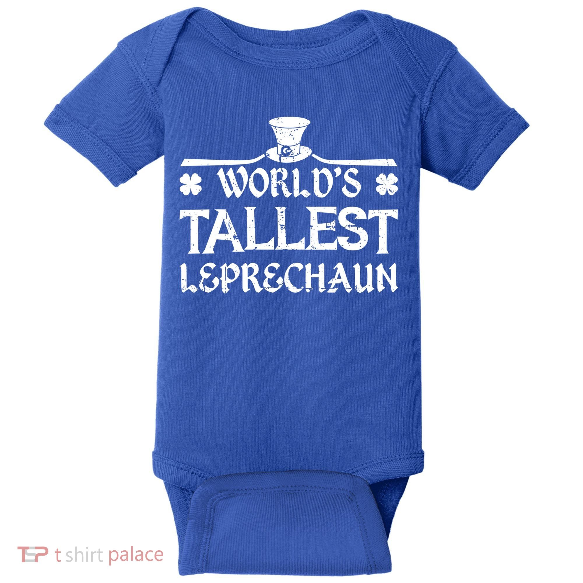 World's Tallest Leprechaun Funny Green St Patricks Day Baby Bodysuit