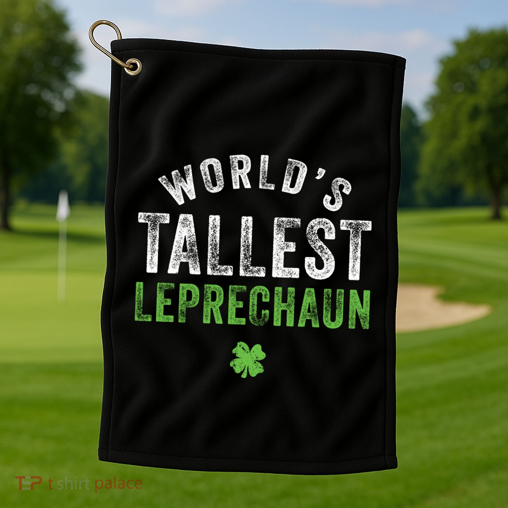 Worlds Tallest Leprechaun St Patricks Day Gift Golf Towel