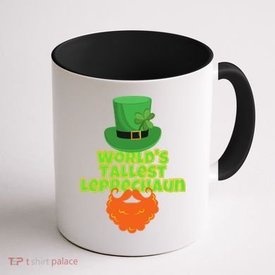 Worlds Tallest Leprechaun Funny St Patricks Day Gift Great Gift Coffee Mug back