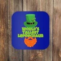 Worlds Tallest Leprechaun Funny St Patricks Day Gift Great Gift Coaster thumb 0