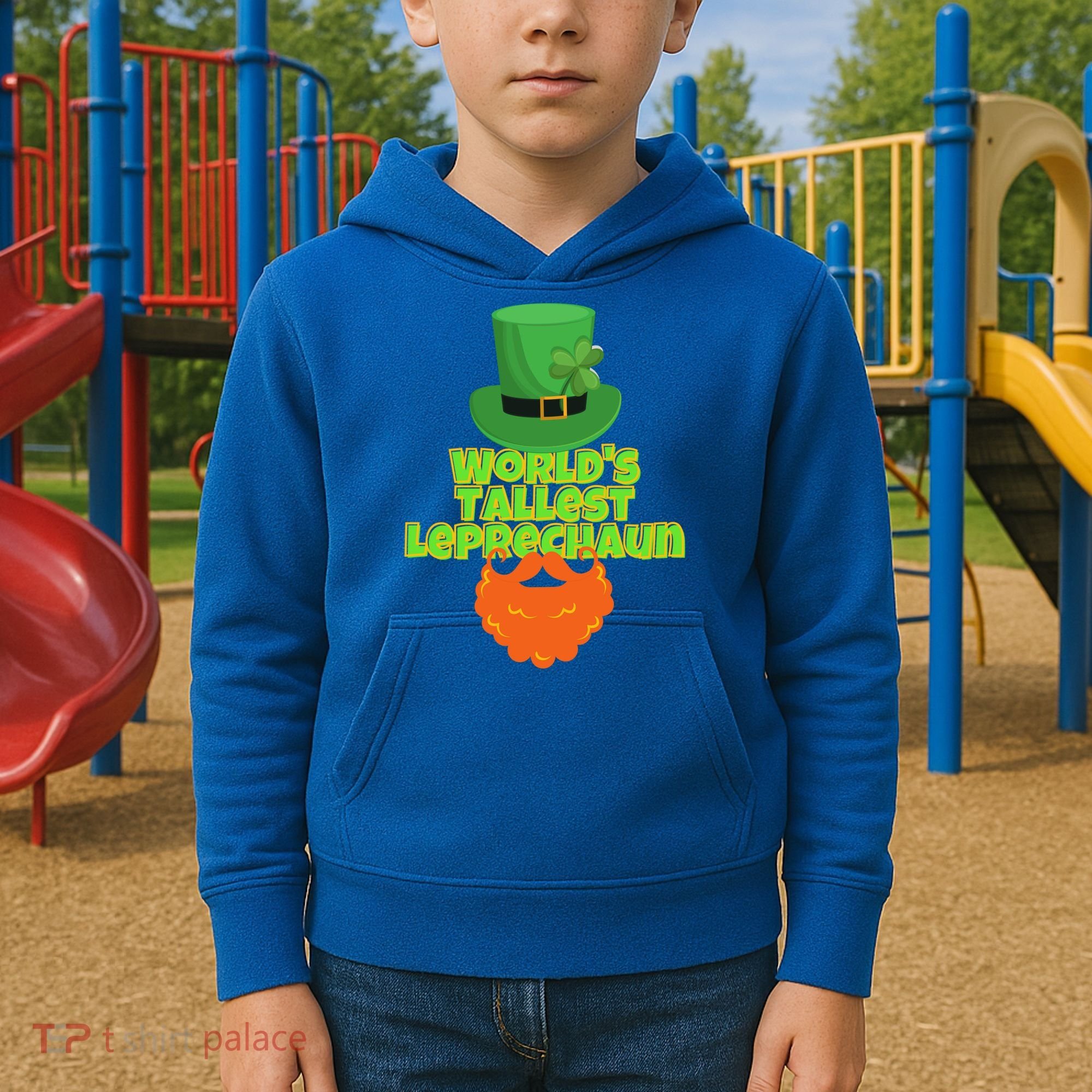 Worlds Tallest Leprechaun Funny St Patricks Day Gift Great Gift Kids Hoodie