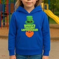 Worlds Tallest Leprechaun Funny St Patricks Day Gift Great Gift Kids Hoodie thumb 3