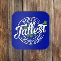 World's Tallest Leprechaun Funny Clovers St Patrick's Day Meaningful Gift Coaster thumb 0