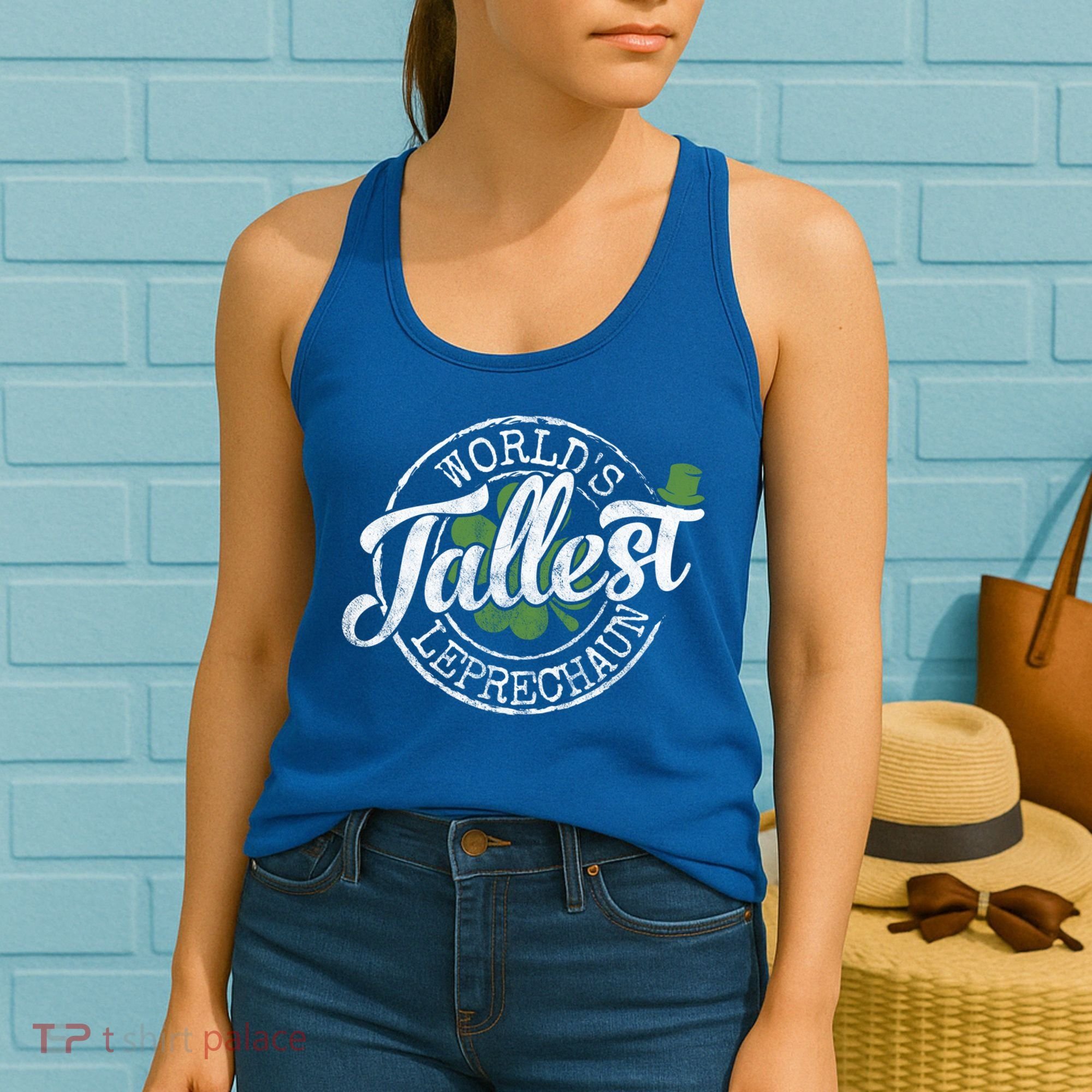 World's Tallest Leprechaun Funny Clovers St Patrick's Day Meaningful Gift Women's Tank Top