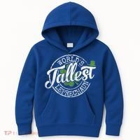 World's Tallest Leprechaun Funny Clovers St Patrick's Day Meaningful Gift Kids Hoodie thumb 0