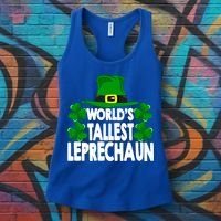 World's Tallest Leprechaun Funny Green St Patricks Day Funny Gift Funny Gift Women's Tank Top thumb 3