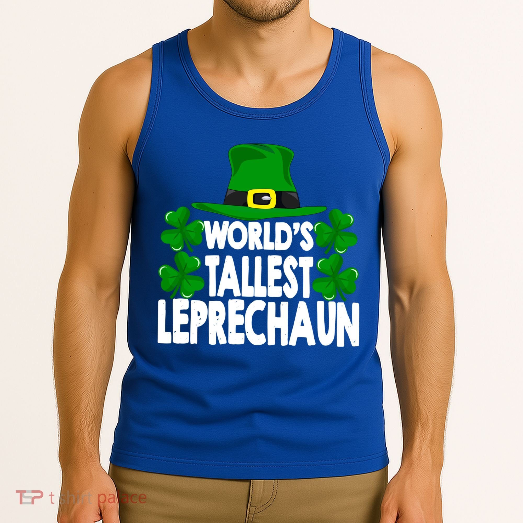 World's Tallest Leprechaun Funny Green St Patricks Day Funny Gift Funny Gift Tank Top
