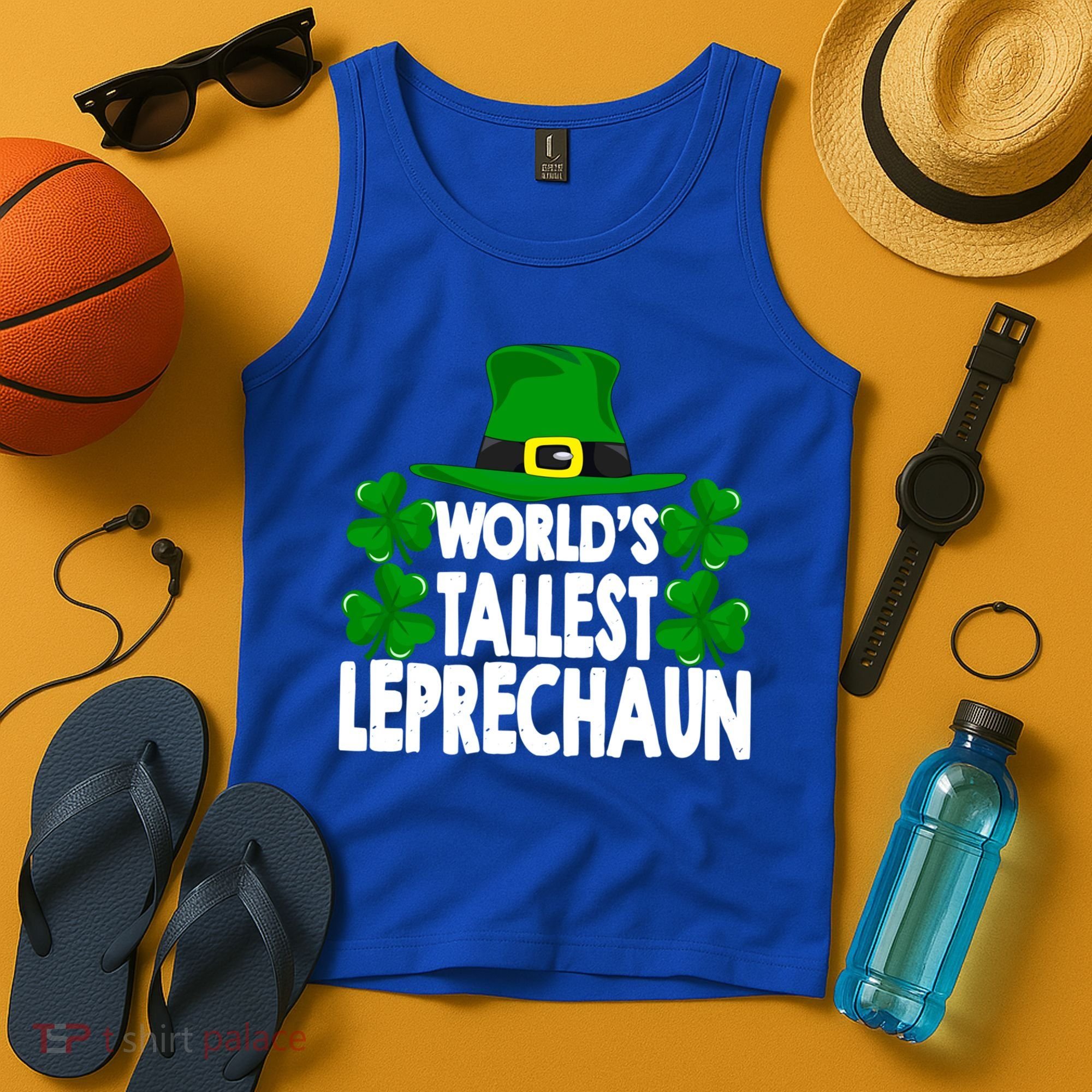 World's Tallest Leprechaun Funny Green St Patricks Day Funny Gift Funny Gift Tank Top