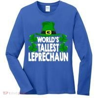 World's Tallest Leprechaun Funny Green St Patricks Day Funny Gift Funny Gift Women's Long Sleeve Shirt thumb 0